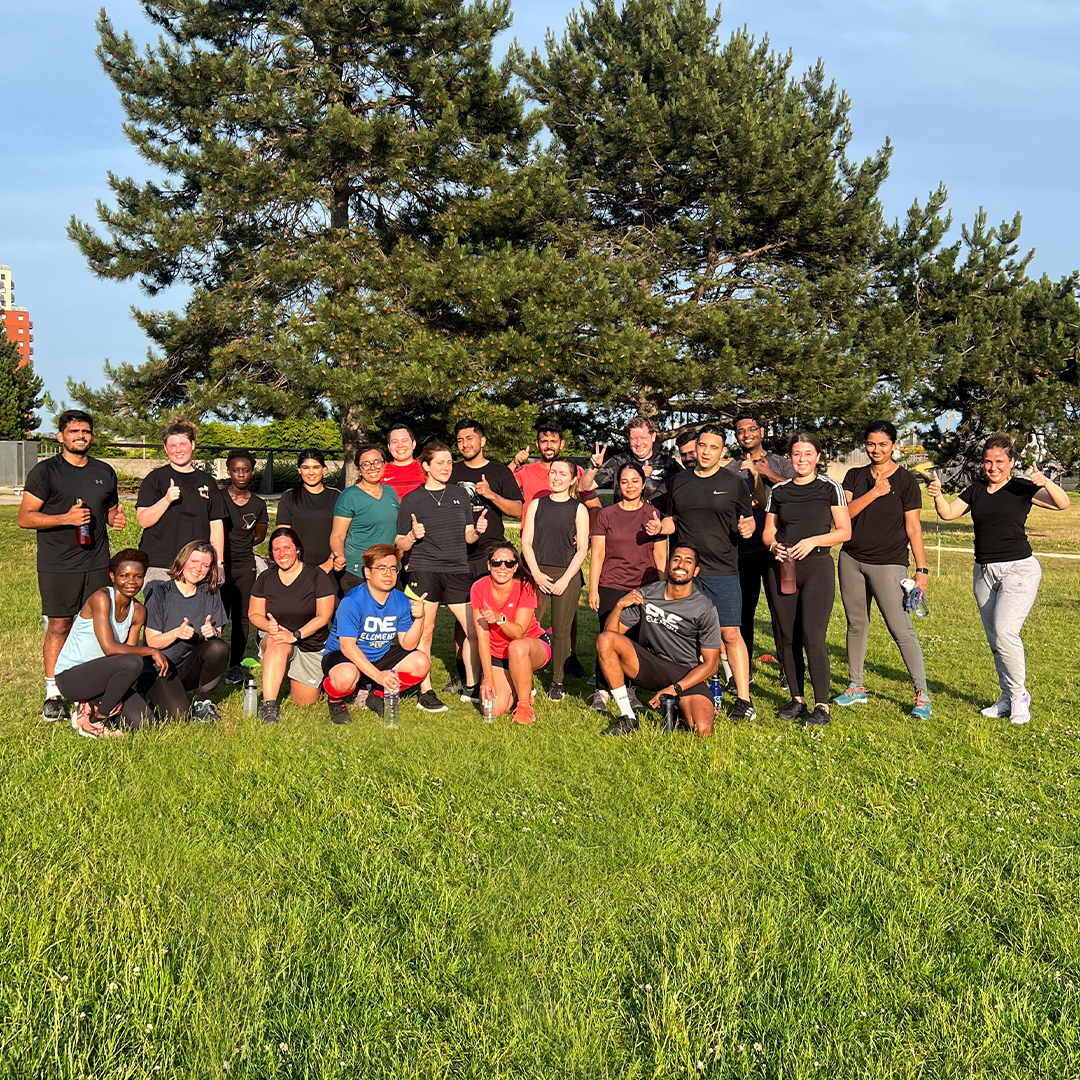 outdoor fitness training at One Element Docklands social connection