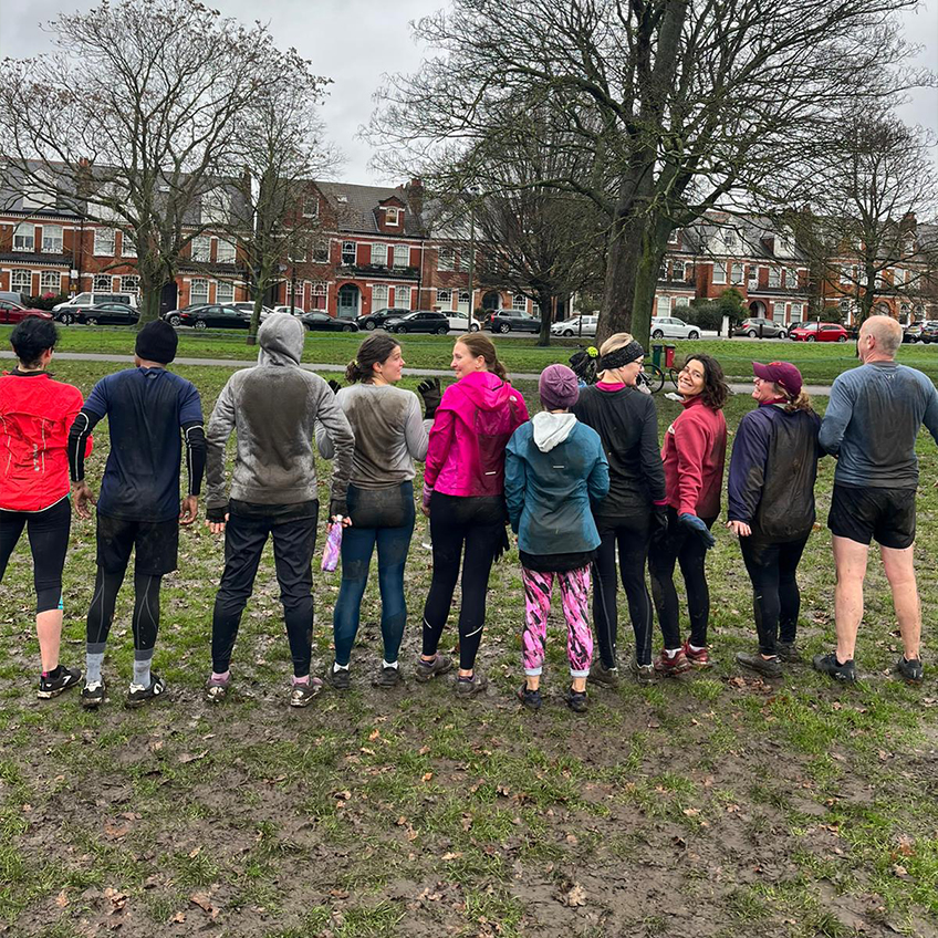 Muddy but happy members in their One Element kit