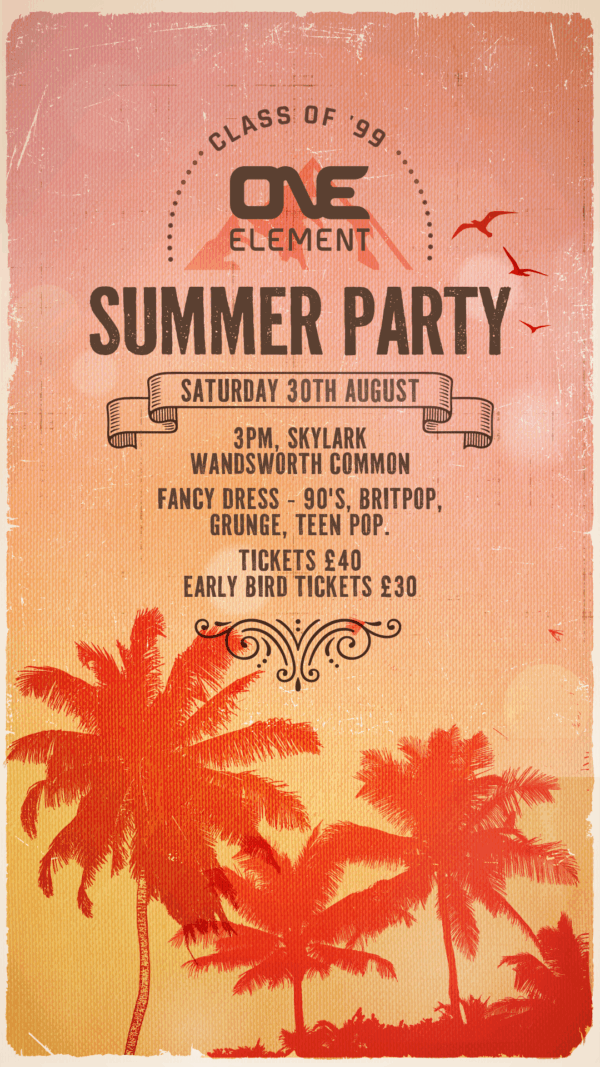 Summer Party – Saturday 30 August 2025